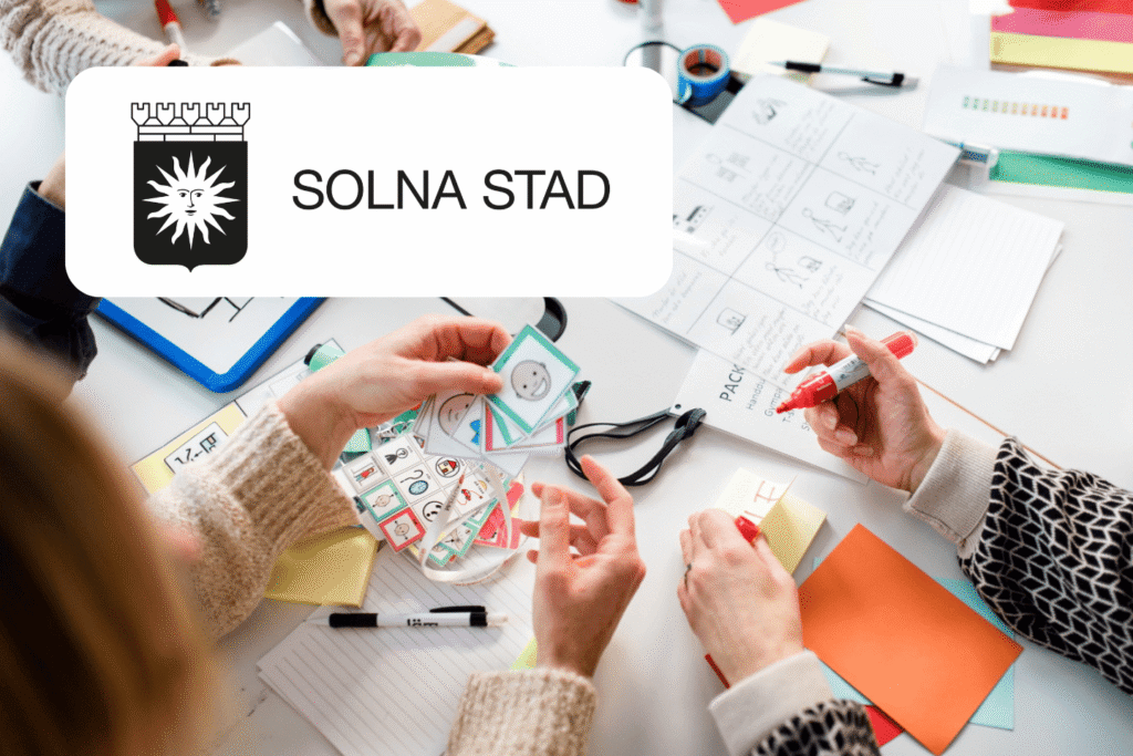 Händer som jobbar på Solna Stad anpassad skola 